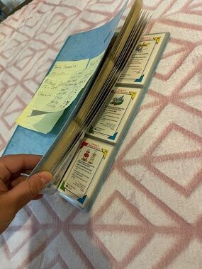 Mickey Mouse trading Cards in Binder Organizer - Blue Cover